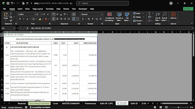 do professional boq preparation and quantity take off