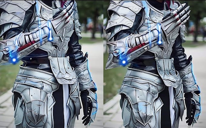 create 3d anime cosplay armor cosplay weapon