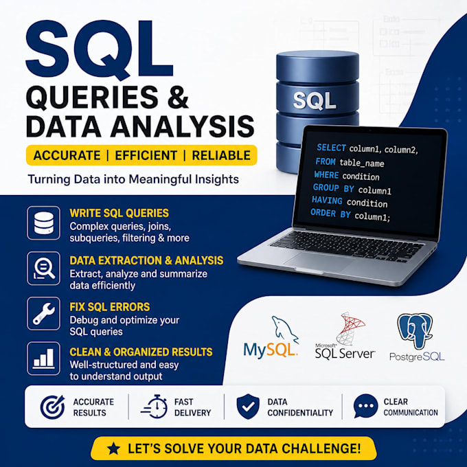 write sql queries and database assignments