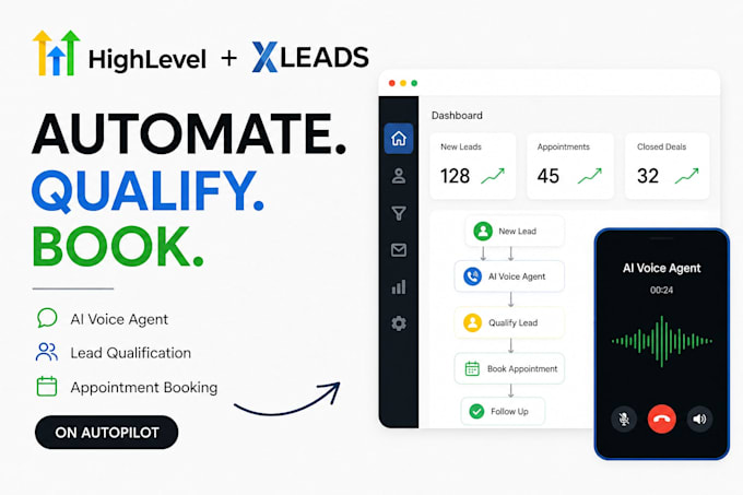 setup gohighlevel, xleads, CRM automation, ai voice agent