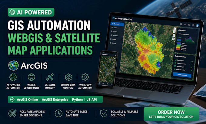develop ai powered gis automation webgis and satellite map applications arcgis