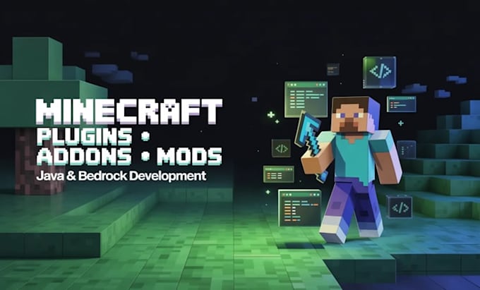 develop minecraft plugins addon and mods for java bedrock