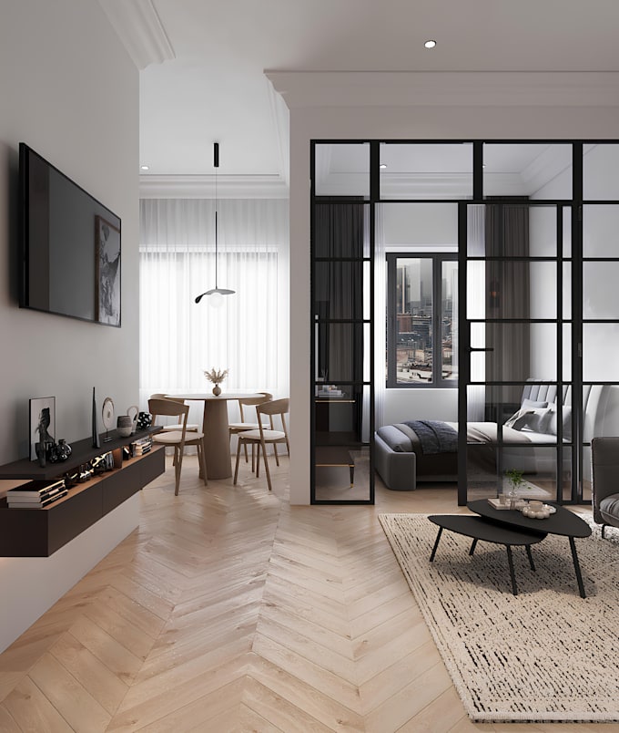 create photorealistic interior 3d rendering and design