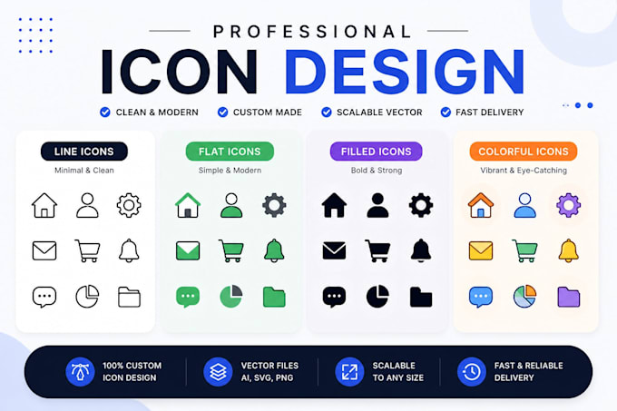 design custom icons for your app, website, or brand