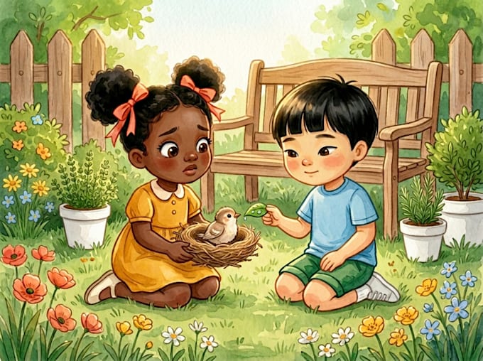 illustrate diverse social emotional learning book for kids