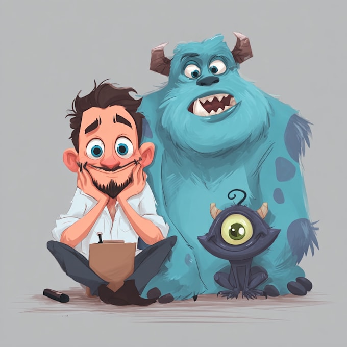 draw a cartoon illustration