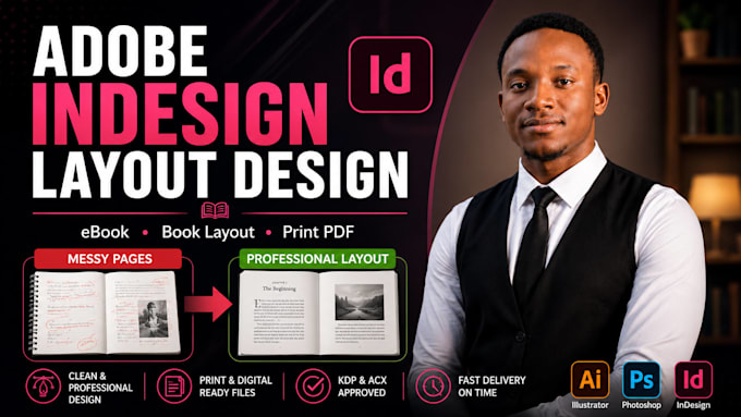 Do adobe indesign project, ebook design, book layout, illustrator and ...