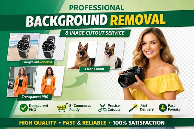 do professional background removal and image cutout service
