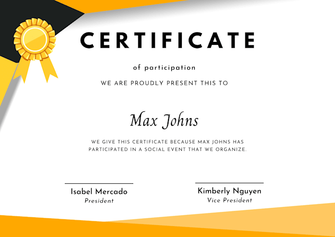 design professional certificate for you