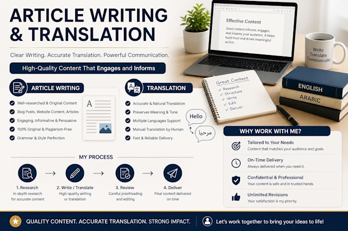 write articles and translate