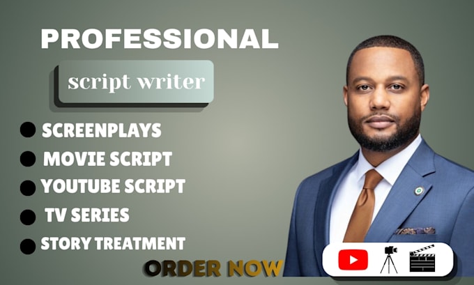 write a professional screenplay or movie script