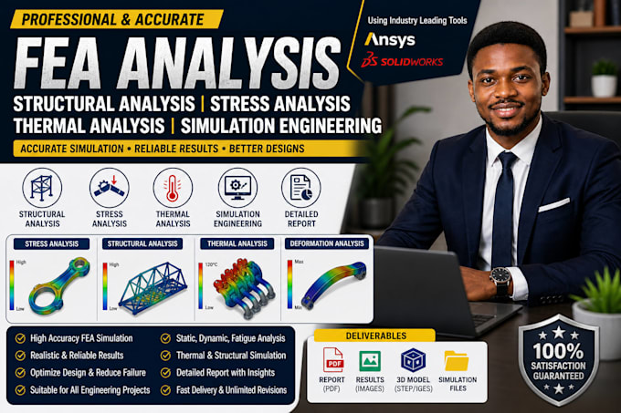 fea analysis structural analysis stress analysis thermal analysis simulation