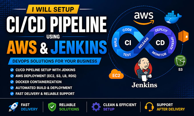setup ci cd pipeline using jenkins AWS docker devops