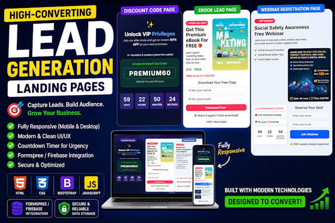design lead generation page