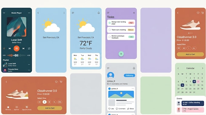 design visually stunning UI UX interfaces