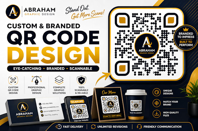 design a custom branded qr code with logo for your business