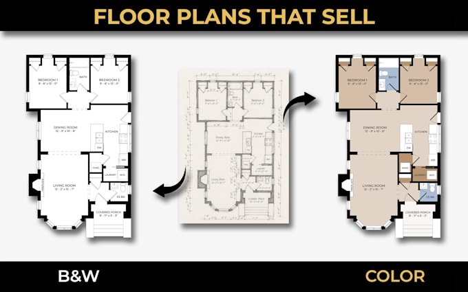 redraw 2d floor plan for real estate