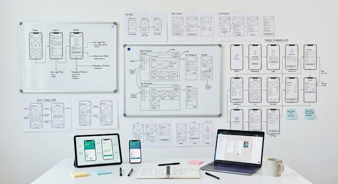 create wireframes and UI UX prototypes