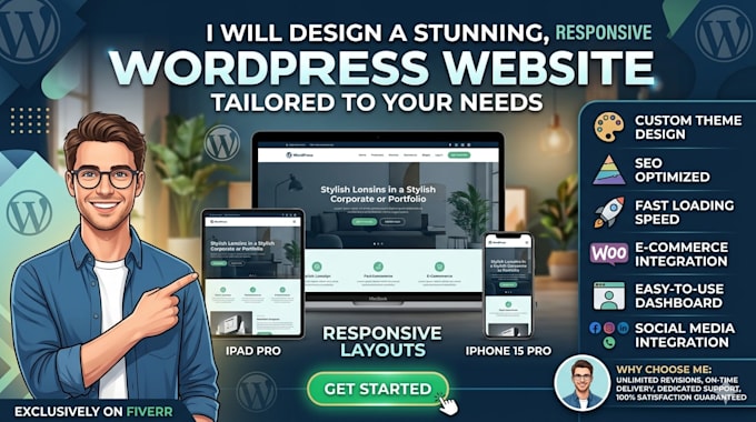 design wordpress website with seo