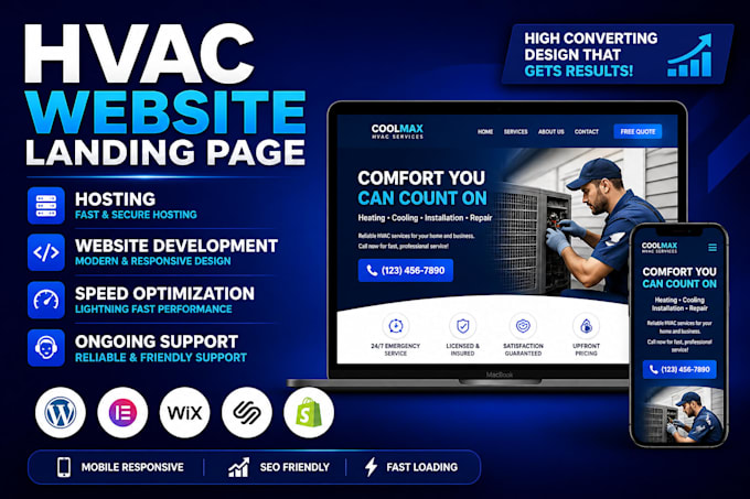 design and develop landing pages for home service businesses