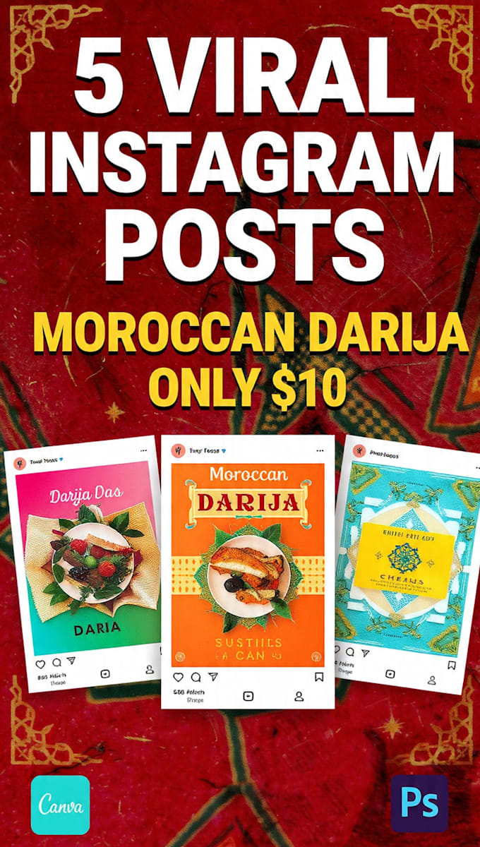 design 5 viral darija instagram posts