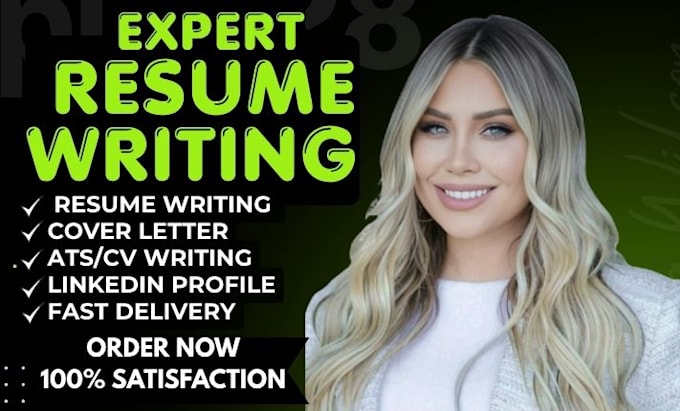 write ats friendly resume, CV, cover letter and linkedin optimization