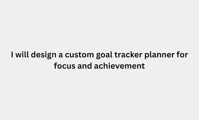 design a custom goal tracker planner for etsy store