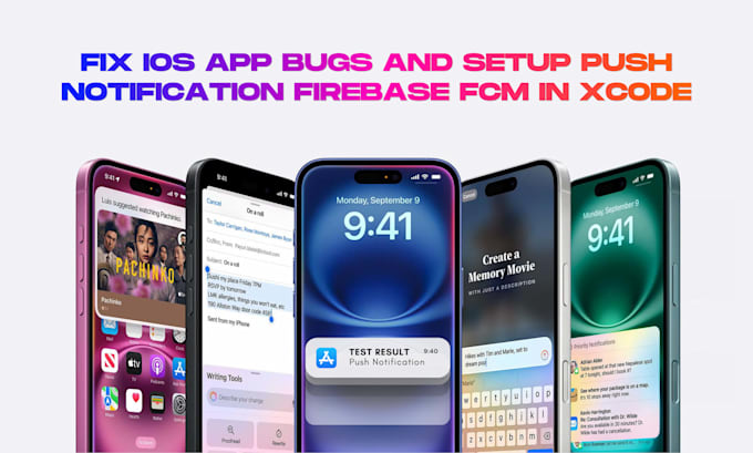 fix ios app bugs and setup push notifications firebase fcm in xcode, pwa