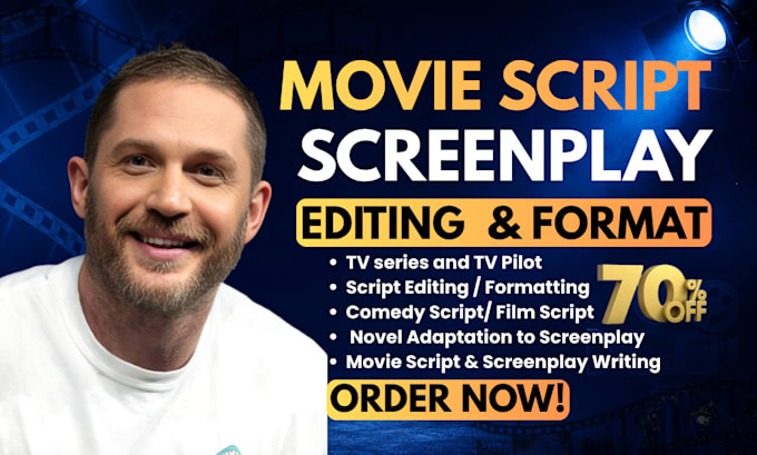 edit, format movie script screenplay stage play comedy script tv series teleplay