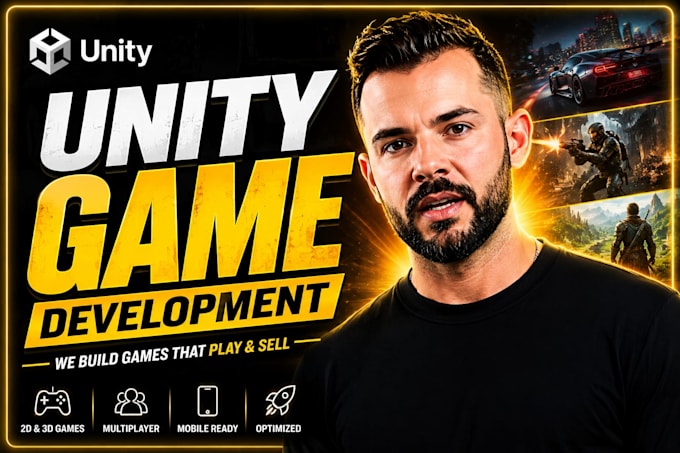 develop unity 2d 3d mobile game for android and ios