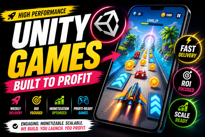 develop unity 2d 3d mobile game for android and ios