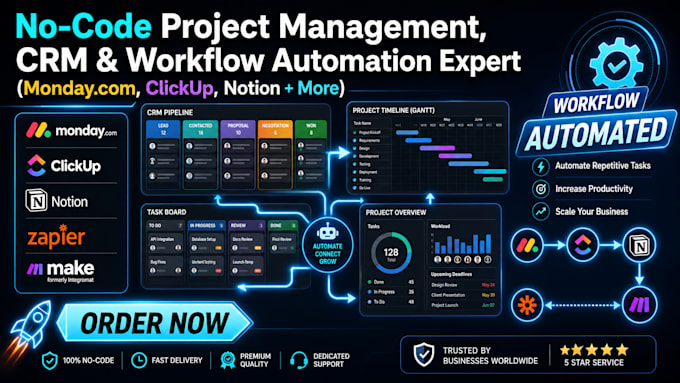 setup custom notion project management dashboard and template