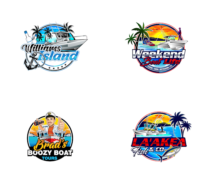 design excellent boat logo