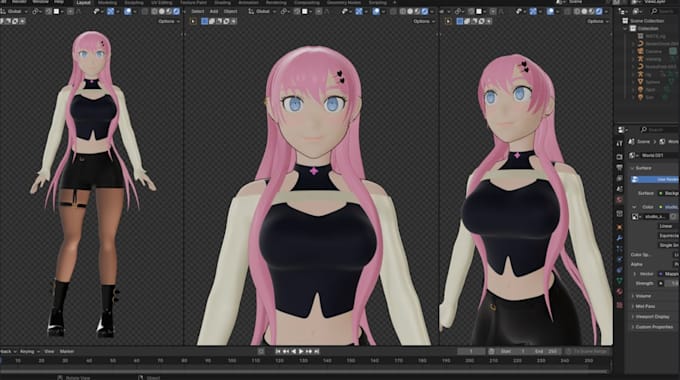 3d character rigging, mmd facial rigging, cc4 rigging for mmd, cc4, vrchat,blend