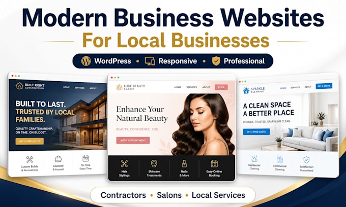 create a modern website for your local business