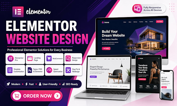 Diseña o rediseña tu sitio web de wordpress con elementor pro