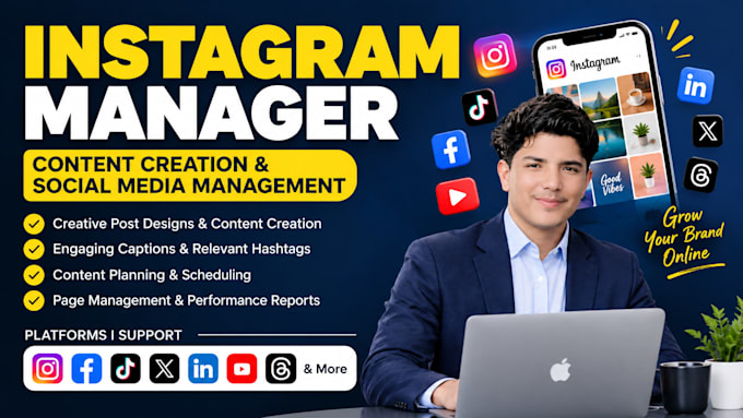 be your instagram manager and content creator