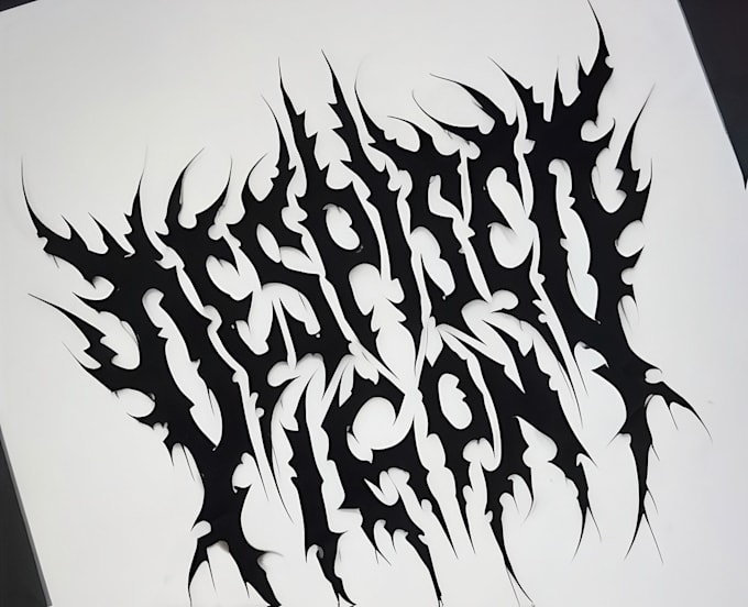 do eye catching death metal, deathcore, slam logo