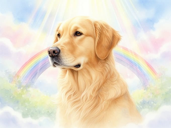 create a heartfelt memorial pet portrait using ai art