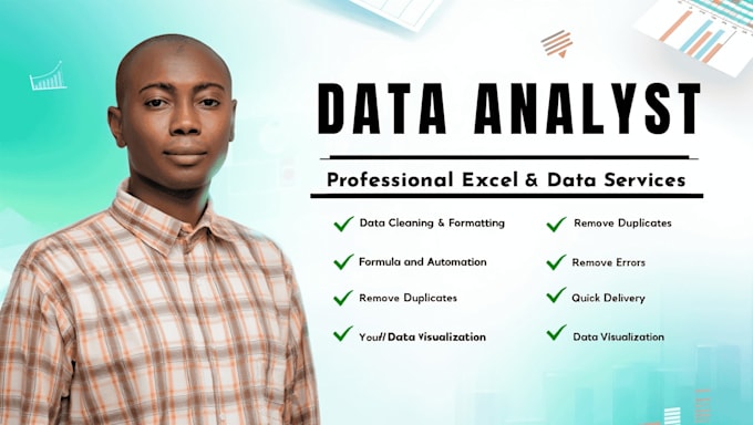 do excel data cleaning, formatting, data analysis automation and visualization