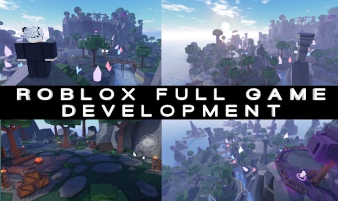 do roblox full game development, roblox map, lua scripting, game ui design, vfx