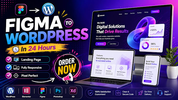 convert figma to a pixel perfect wordpress website