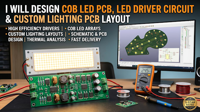 Diseñar pcb de cob led, circuito driver de led y diseño personalizado ...