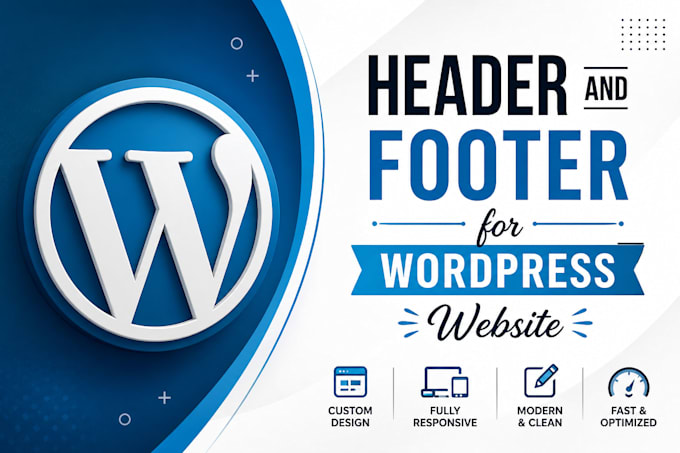 design header and footer for wordpress website