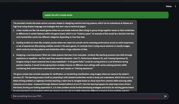 build ai chatbot or ai PDF assistant using python and llm