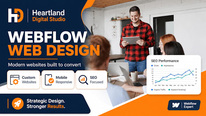 design your business a modern website on webflow
