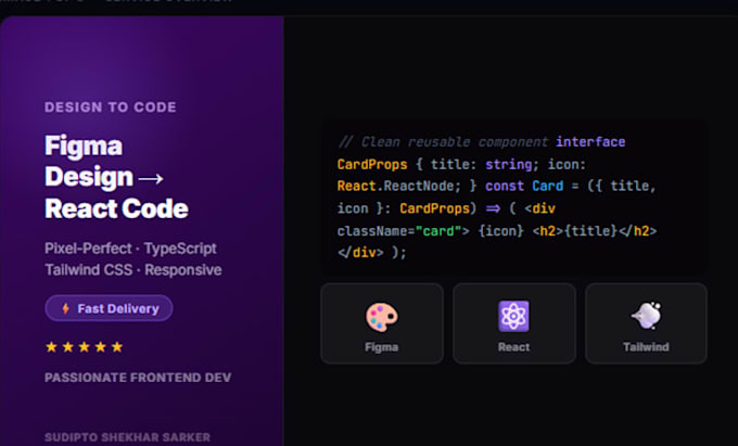 convert figma, xd or HTML to responsive react component