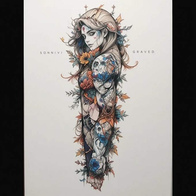 design a modern and minimalist tattoo design