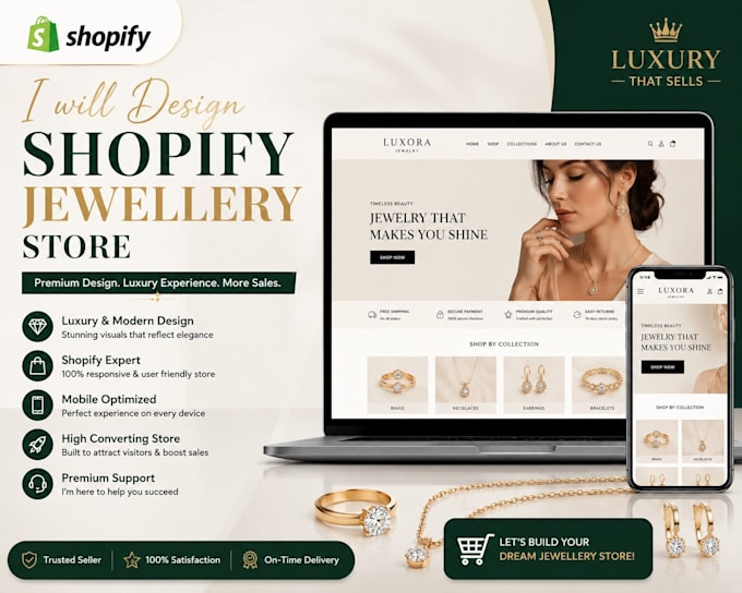 design shopify jewelry store for your ecommerce jewellery website