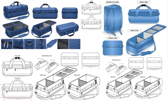 design bag tech pack handbag duffle backpack tote bag tech pack sketch design